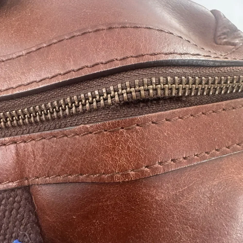 Wilsons Leather Vintage Brown Duffle Travel Bag Suitcase Carry On Overnight 1980
